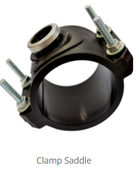 102642 (Piece) Clamp, Saddle PVC, 1-1/2" x 1"